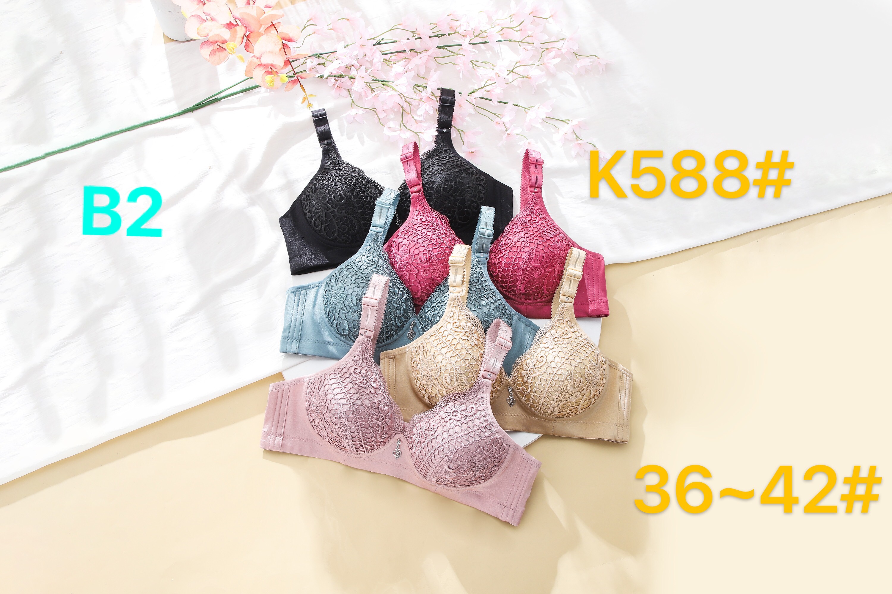 12 Designs, Beautiful Embroidered Bra🇮🇩